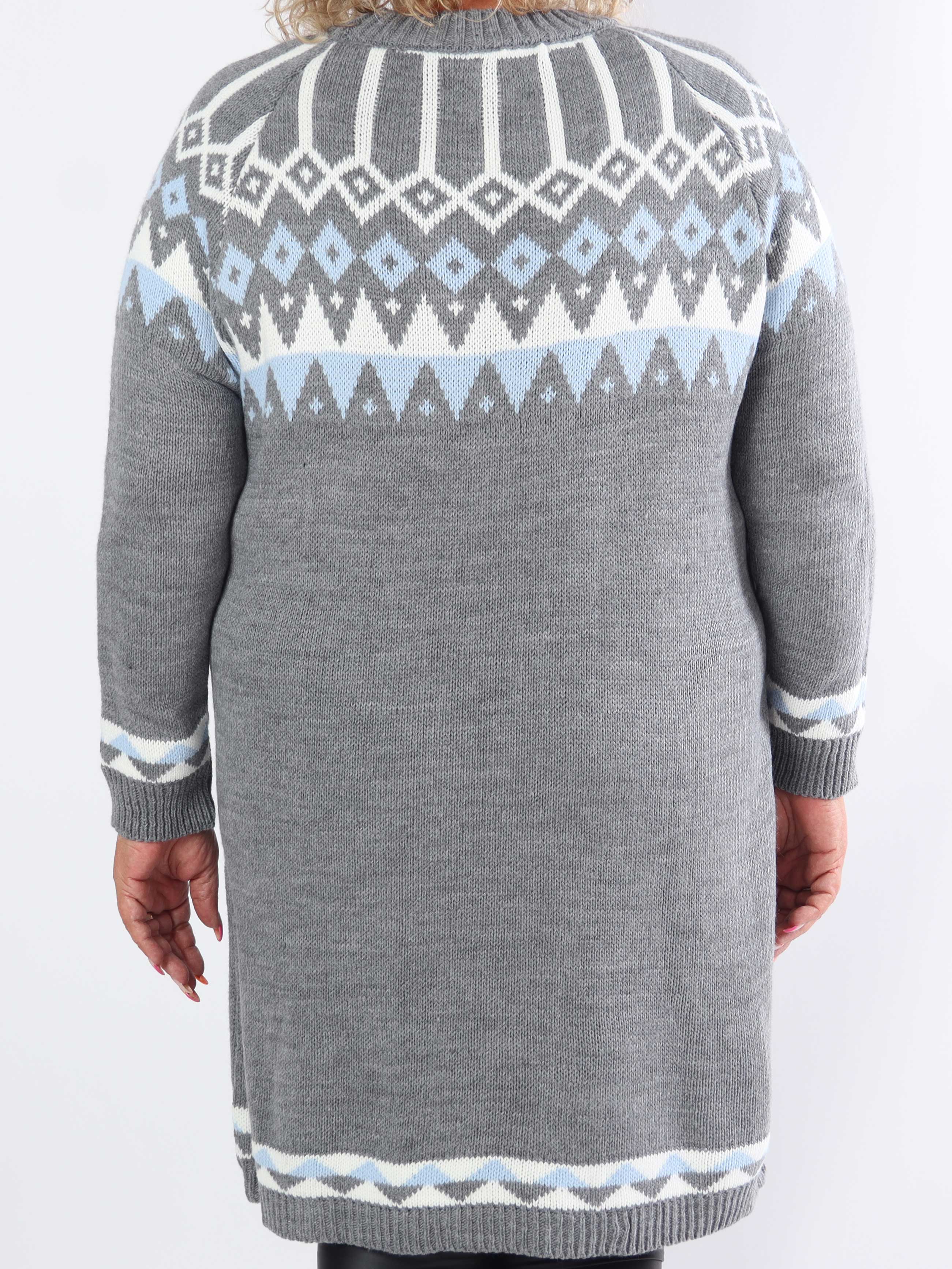 Viola - Stickad klänning med flerfärgat mönster